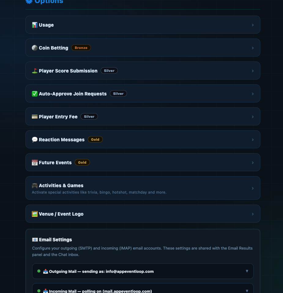 Admin — Options