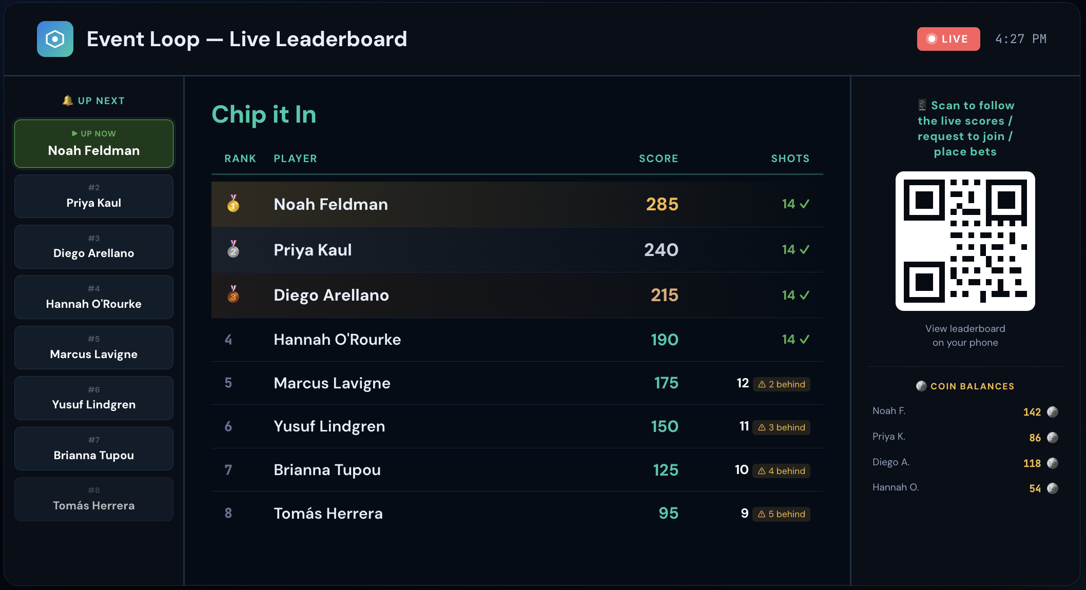 Admin — Spectator Mode